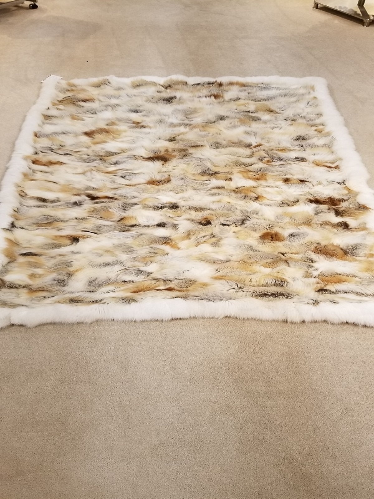 All Natural Canadian Golden Isle Fox Fur Blanket Day Furs