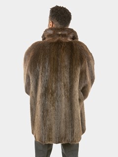 Day Furs Inc. Man's Full Length Beaver Fur Coat