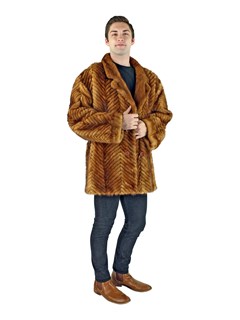 Whiskey Section Mink Fur 3 4 Coat Men S Fur Coat 3xl Estate Furs