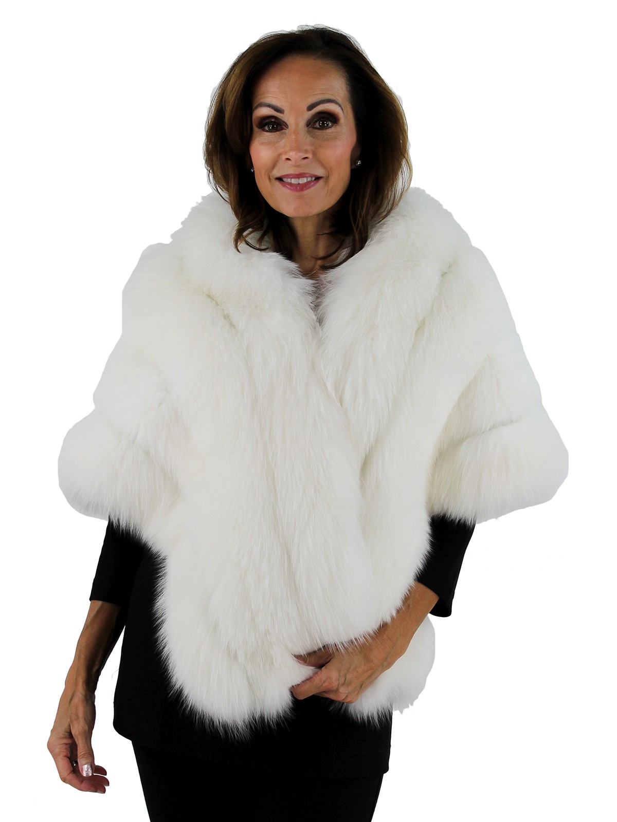 White Fox Fur Stole by Gorski Women's One Size Fits All Day Furs