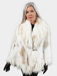 Woman's Mixed Fox, Rex Rabbit and Finn Raccoon Fur Jacket