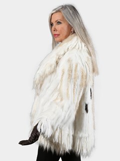 Woman's Mixed Fox, Rex Rabbit and Finn Raccoon Fur Jacket