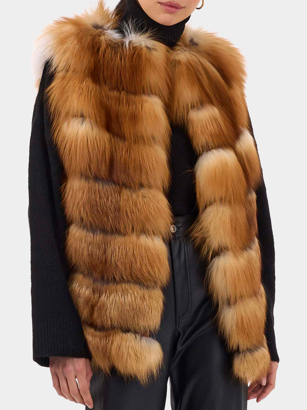 Winter Rabbit Faux Fur Hook Vest -Fabulous Furs