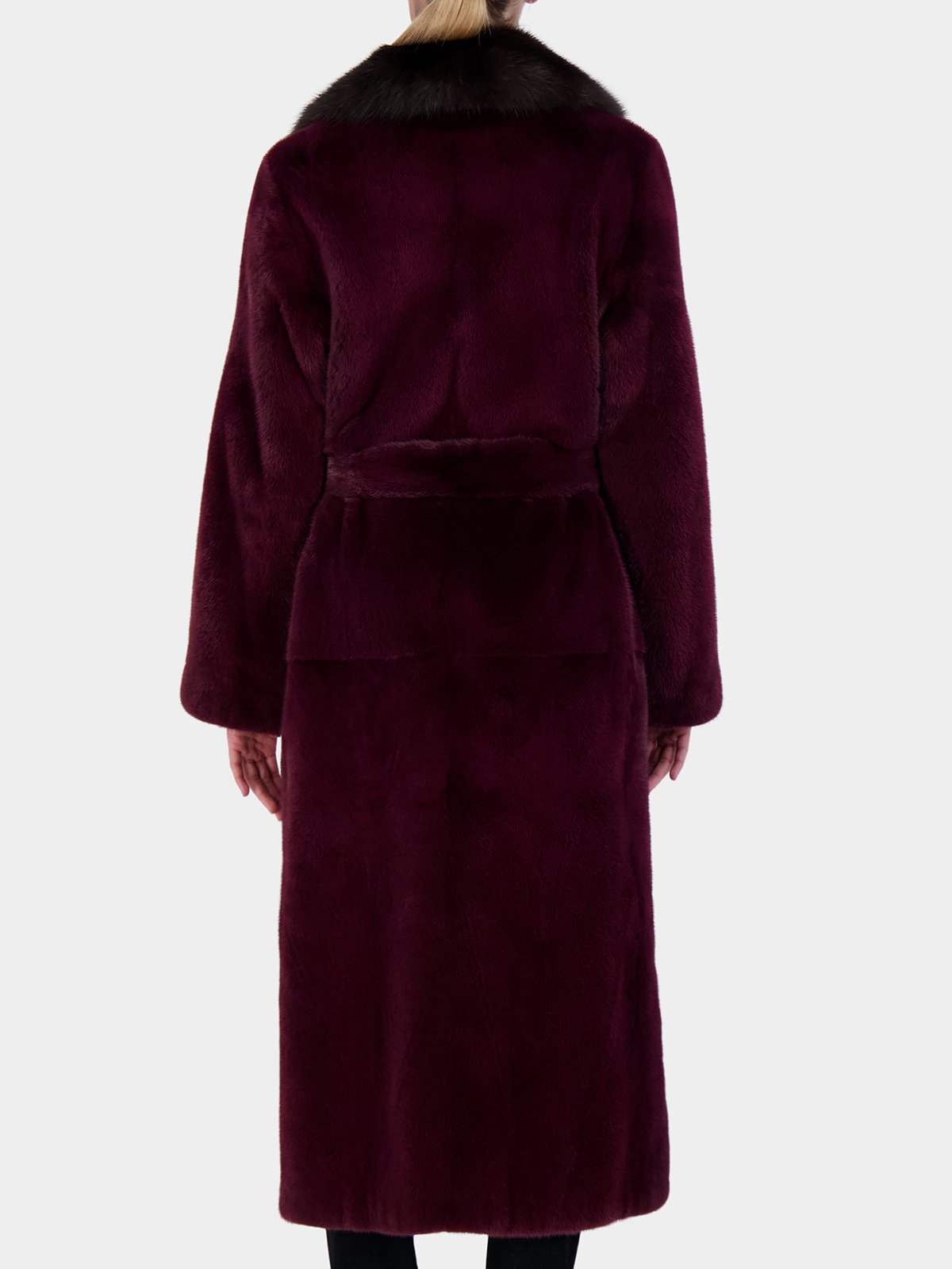 burgundy-vertical-mink-fur-short-coat-with-sable-collar-women-s-small