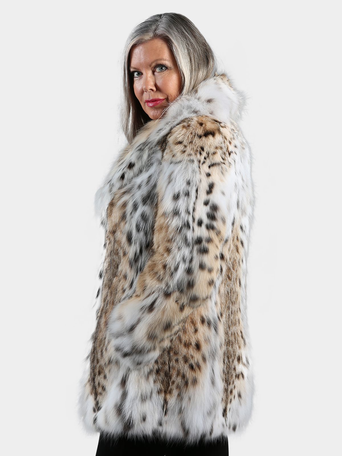 Woman's Natural Cat Lynx Fur Jacket - Day Furs