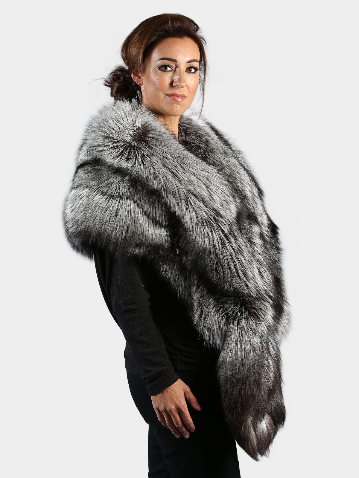 Woman's Natural Silver Fox Stole - Day Furs