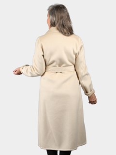 Woman's Beige Cashmere Wool Coat