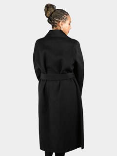 Woman's Black Cashmere Wool Coat