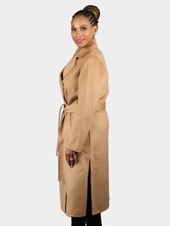 Woman's Camel Cashmere Wool Coat