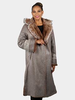 Woman's Sierra Brown Astra Shearling Coat