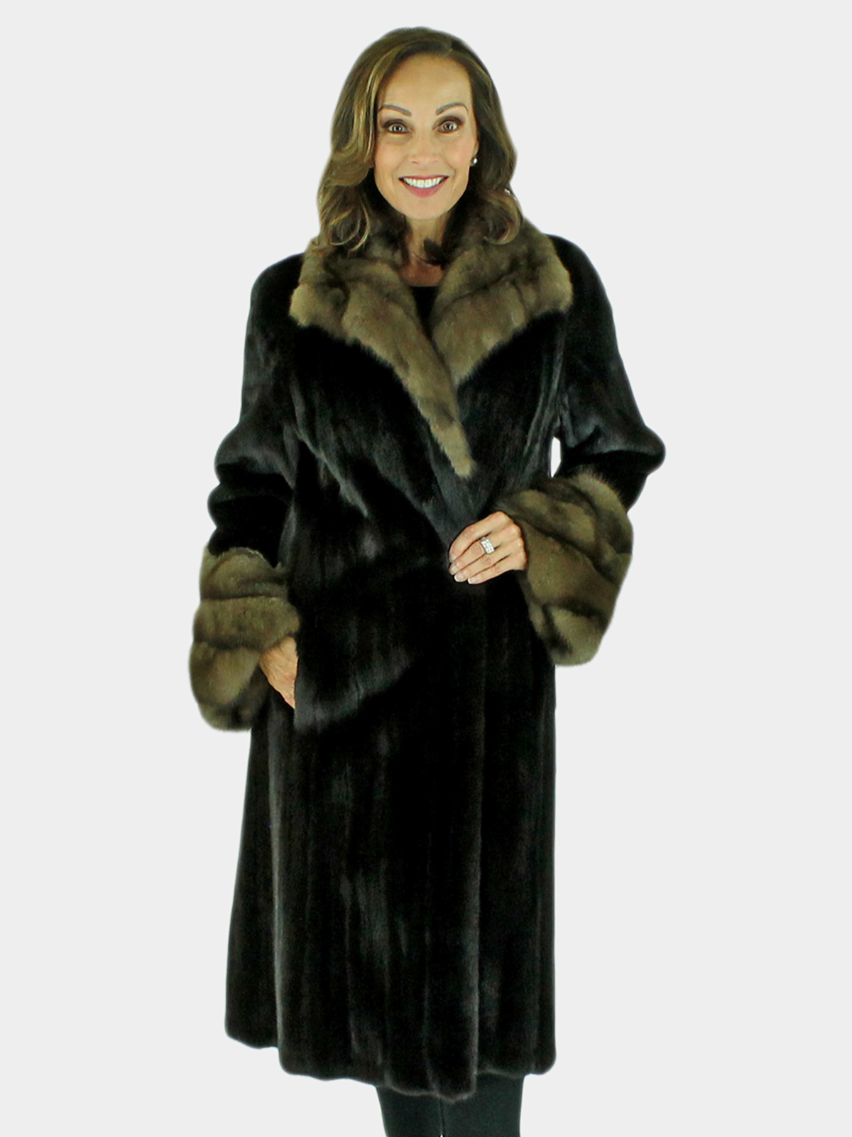 Day Furs Inc. Woman's Mink Fur 7/8 Coat