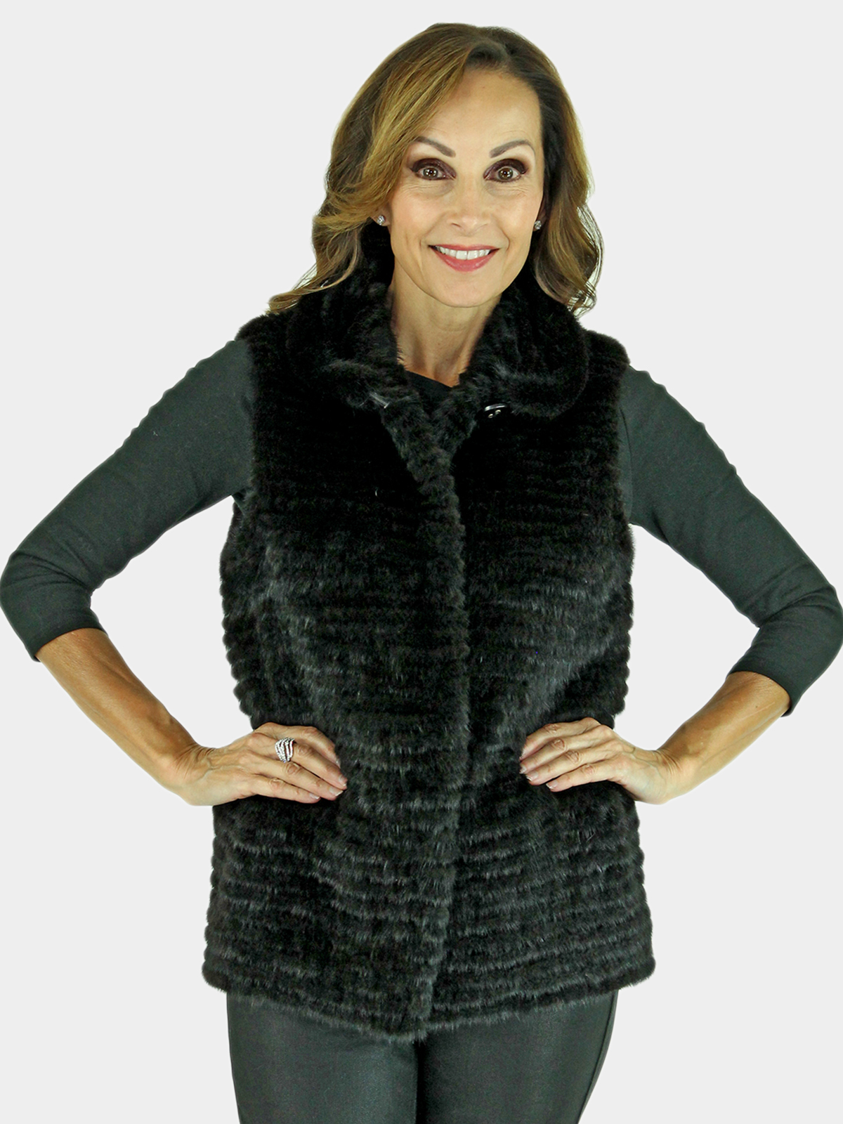 ladies mink vest