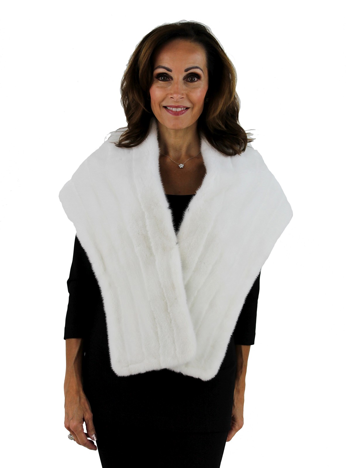 white fur stoles