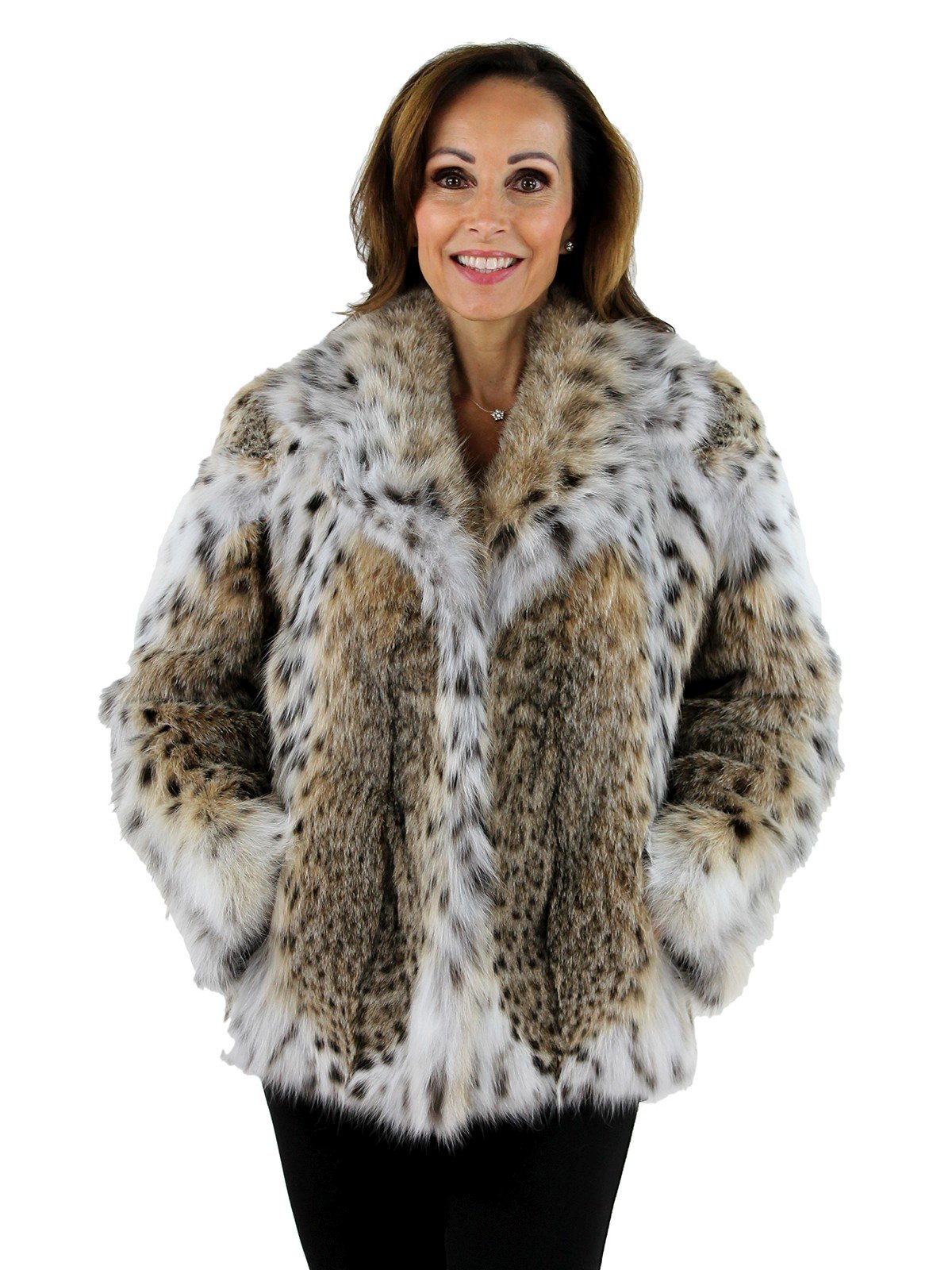 Natural Lynx Fur Jacket Women S Medium Day Furs