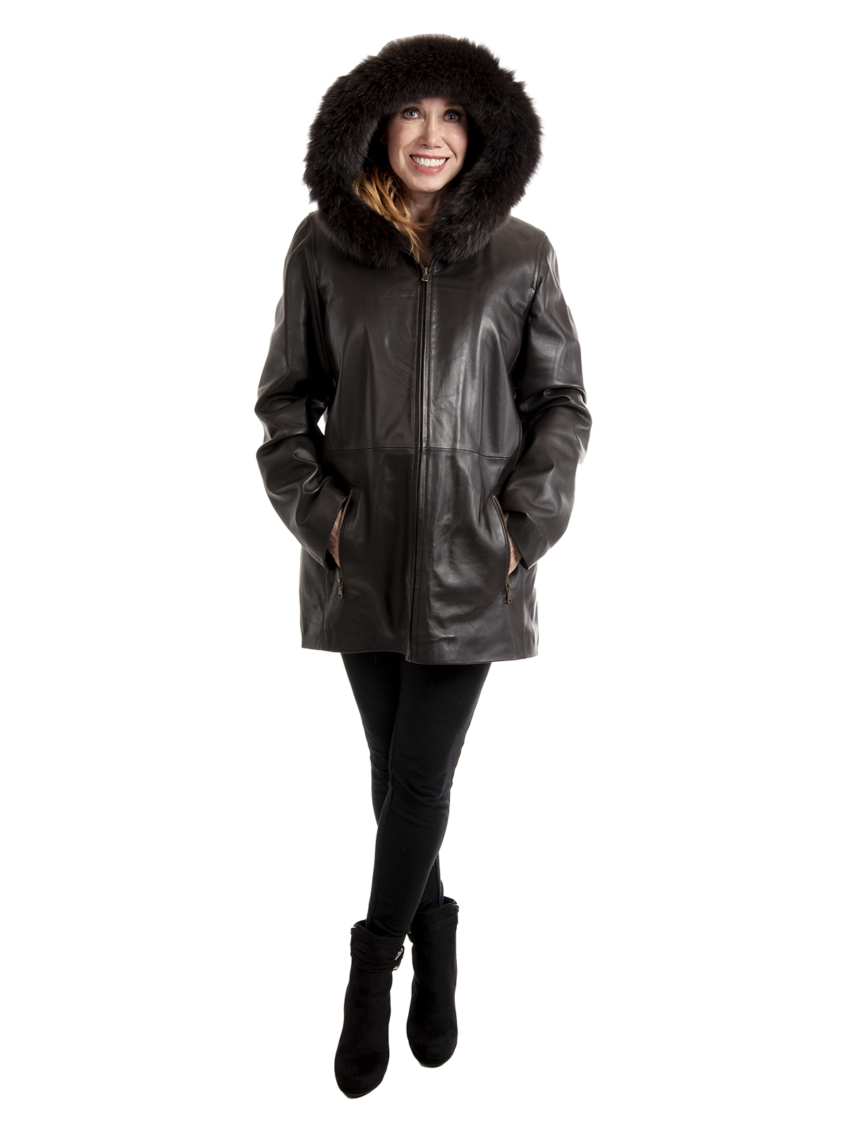 Black Premium Padded Fur Lined Parka Coat