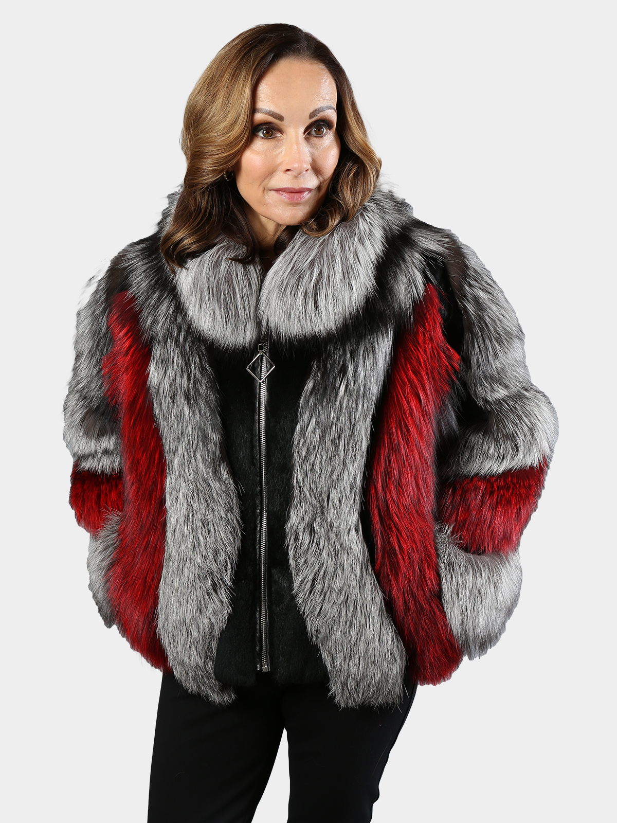 Buy Flying Machine Women High Neck Striped Faux Fur Jacket - NNNOW.com