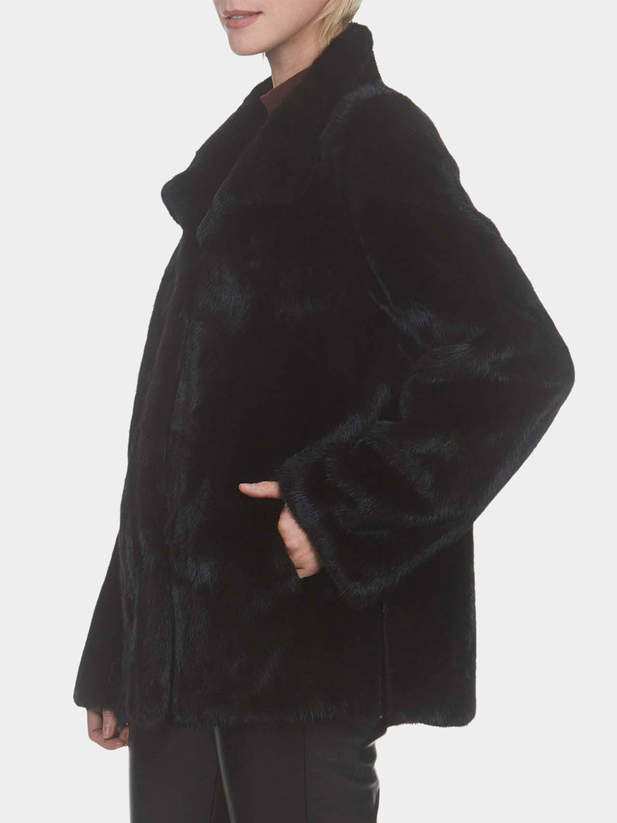 Day Furs Inc. Woman's Ranch Female Mink Fur Bomber Jacket