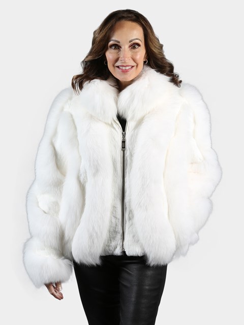 Day Furs Inc. Woman's Two Tone Sheared Mink Fur Jacket