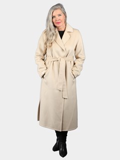 Woman's Beige Cashmere Wool Coat