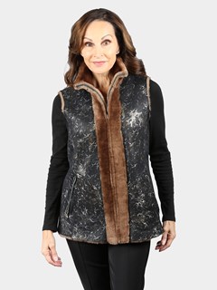 Woman's Brown Galaxy Astra Shearling Vest