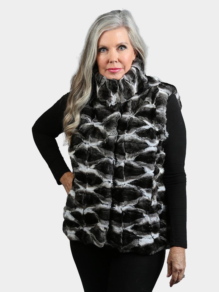 Woman's Natural Chinchilla Fur Vest