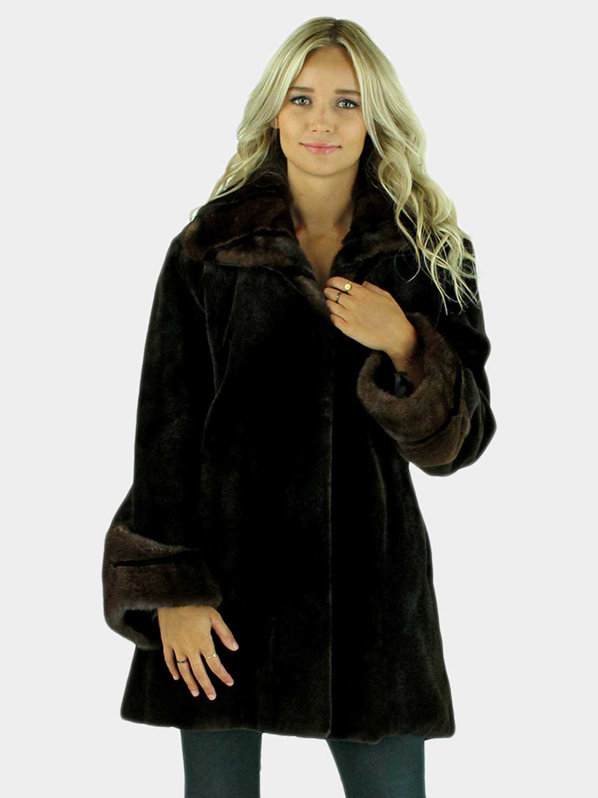 Mahogany Sheared Mink Fur Jacket | Day Furs