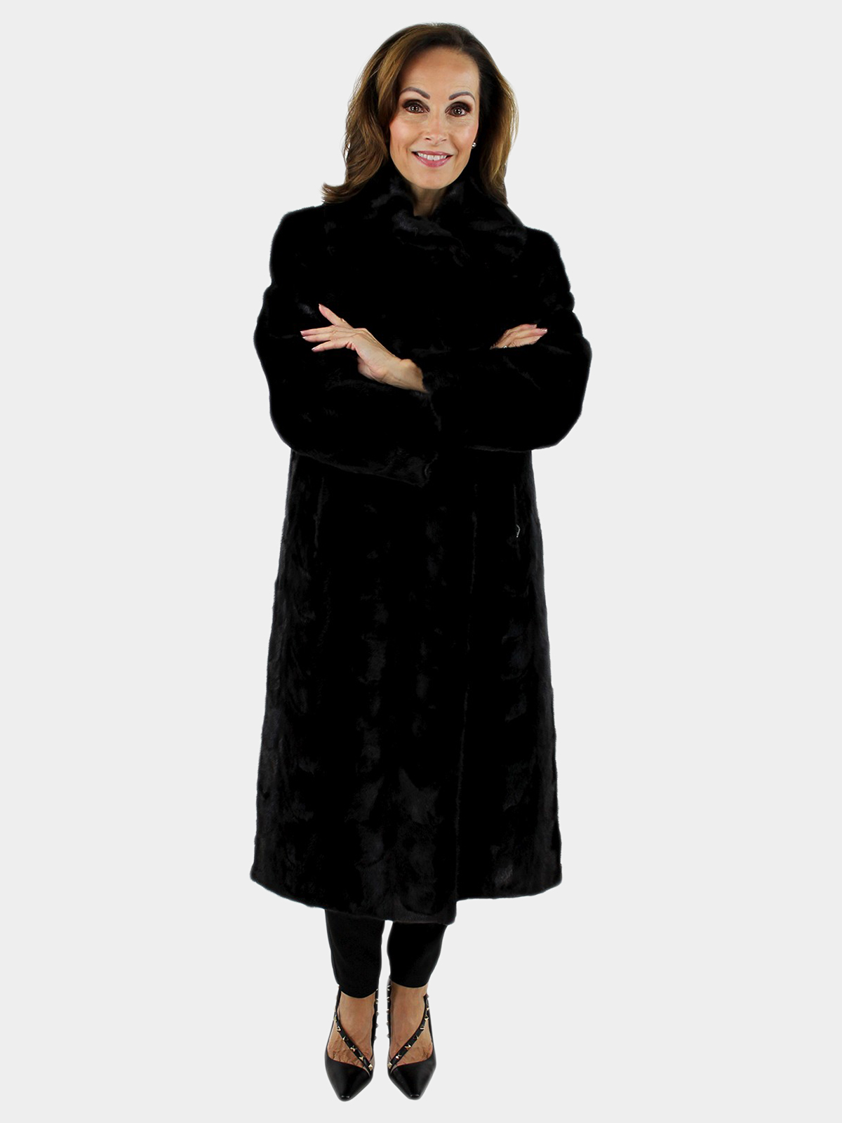 black fur coat size 16